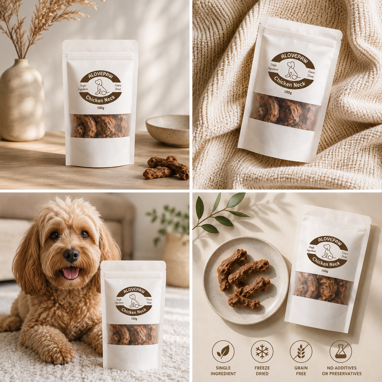 ALOVEPAW Chicken Neck product collage